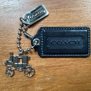 Coach Leather and Silver-Tone Bag Charms/Bag Tags/Hang Tags